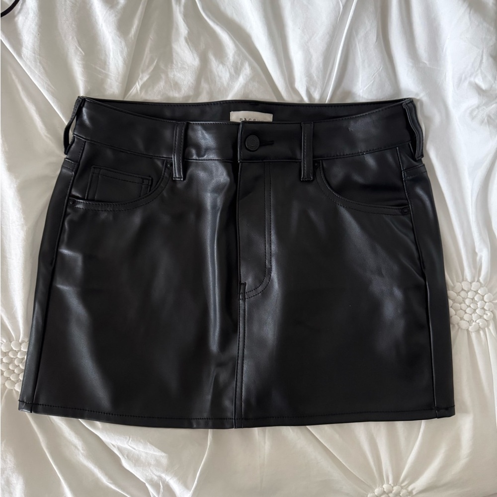 PacSun Black Faux Leather Pencil Skirt